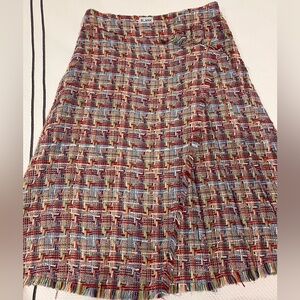 Blank Colorful Tweed A-Line Skirt